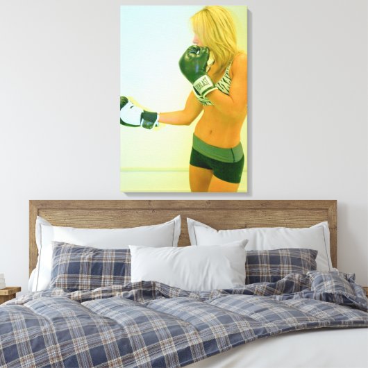 Girl Boxer gepackte Leinwand (Insitu (Schlafzimmer))
