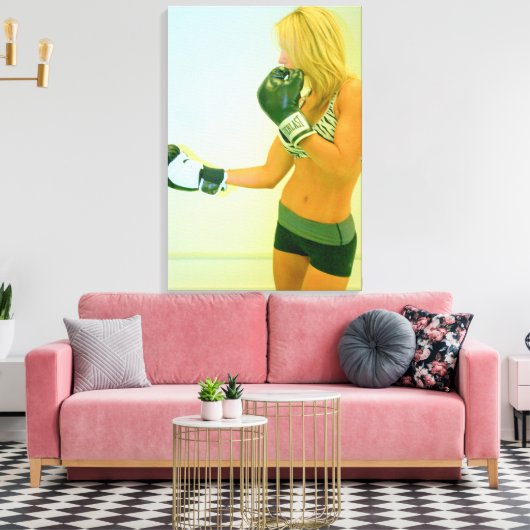 Girl Boxer gepackte Leinwand (Insitu (Wohnzimmer))