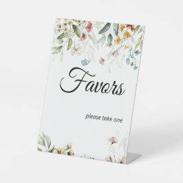 Girl Boy Baby Dusche farbenfrohe Blumentropffavori Sockelschild