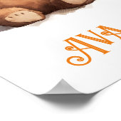 Girl & Boy Twins Kinderzimmer, Vintag Teddy Bears, Poster (Ecke)