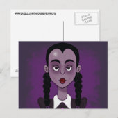 GIRL BRAIDS GOTHIC EMO ART Postkarten (Vorne/Hinten)