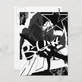 Girl Break Dancer Silhouette Postkarte (Vorne/Hinten)