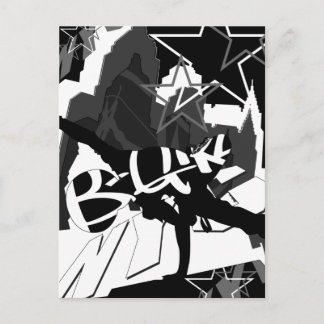 Girl Break Dancer Silhouette Postkarte