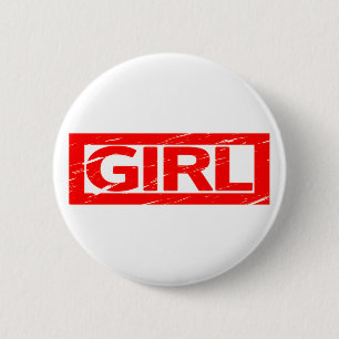 Girl Briefmarke Button