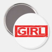 Girl Briefmarke Magnet (Vorderseite/Rückseite)
