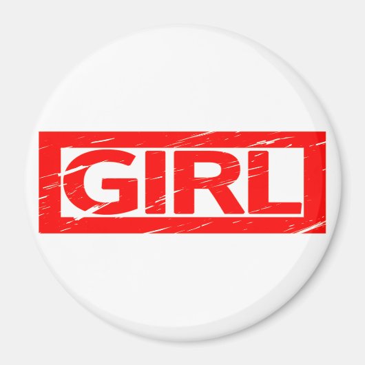 Girl Briefmarke Magnet (Vorne)