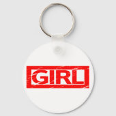 Girl Briefmarke Schlüsselanhänger (Rückseite)