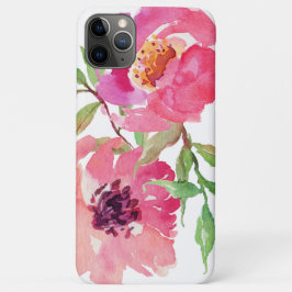 Girl Bright Pink Watercolor Floral Muster Case-Mate iPhone Hülle