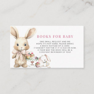 Girl Bunny Baby Shower Books für Baby Begleitkarte