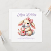 Girl Bunny Christian Greeting Card Karte (Vorderseite/Rückseite Beispiel)