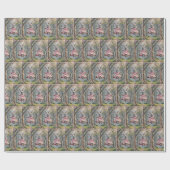 Girl Bunny on Swing Geschenkpapier (Flach)