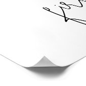 Girl Bunny Rabbit Geburtstagsparty Begrüßungszeich Poster (Ecke)