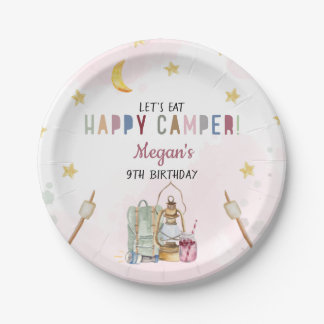 Girl Camp Party Platin Camp Zum Geburtstag Pappteller