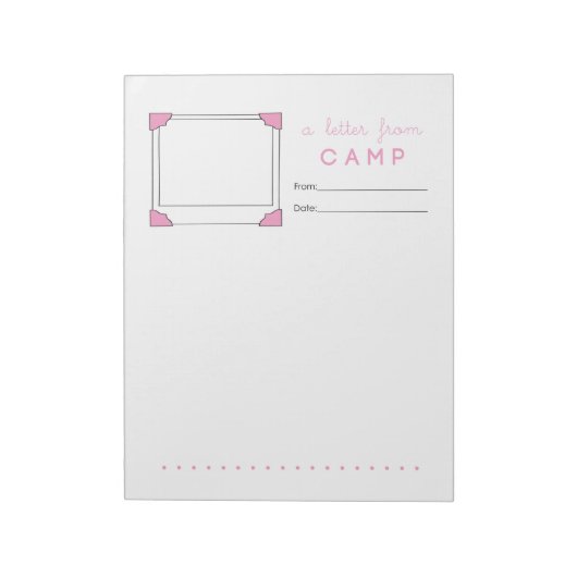 Girl Camp Stationery Camp Letter Notizblock (Rotiert)