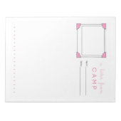 Girl Camp Stationery Camp Letter Notizblock (Vorderseite)