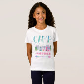 Girl Camping T - Shirt Personalisiert Camp T - Shi (Vorne ganz)