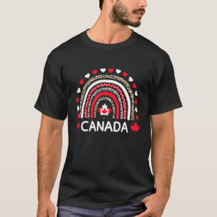 Girl Canadian Canada Flag Unicorn Women T-Shirt