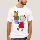 Girl Carry Weihnachtsgeschenke Mens T - Shirt (Vorderseite)
