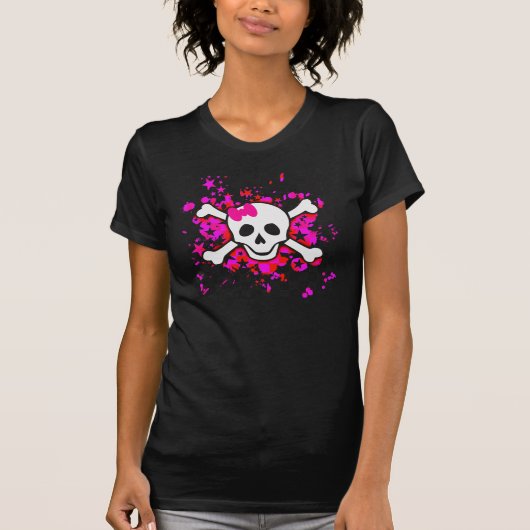 Girl Cartoon Skull T-Shirt (Vorderseite)
