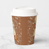 Girl Carving Apple Halloween Pappbecher (Links)