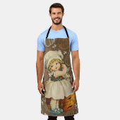 Girl Carving Apple Halloween Schürze (Getragen)