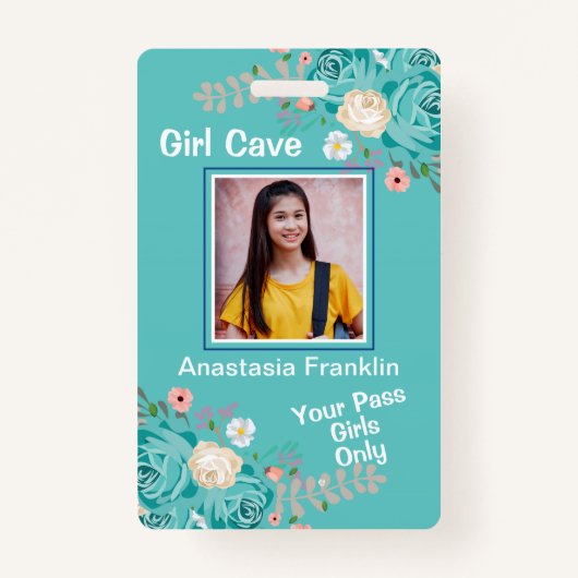 Girl Cave Fun Child Pass Foto Persönliche Identifi Ausweis (Vorderseite)