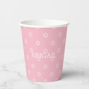 Girl Ceremony Juden Bat Mitzvah Paper Cup Pappbecher