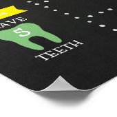 Girl Chalkboard First Birthday Milestone Poster (Ecke)