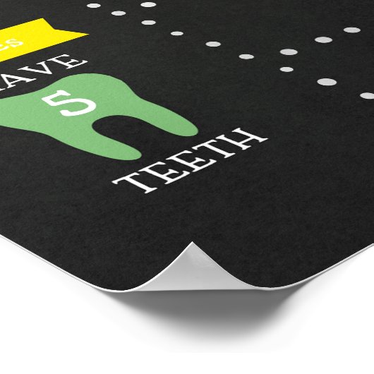 Girl Chalkboard First Birthday Milestone Poster (Ecke)