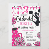 Girl Cheerleader Invite Einladung (Vorderseite)