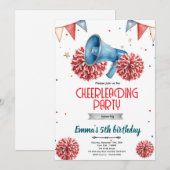 Girl Cheerleader party Invitation  Einladung (Vorne/Hinten)