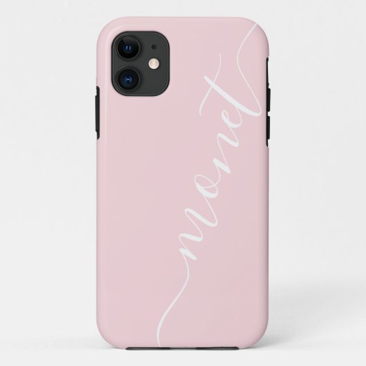 Girl Chic Handgeschriebener Skriptname Pink Custom Case-Mate iPhone Hülle (Rückseite)