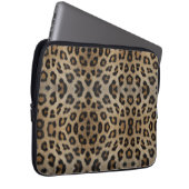 Girl-chic Leopard-Blatt-Tiermuster Spaß Laptopschutzhülle (Vorne Rechts)