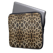 Girl-chic Leopard-Blatt-Tiermuster Spaß Laptopschutzhülle (Vorderseite Links)