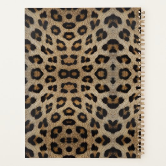 Girl-chic Leopard-Blatt-Tiermuster Spaß Planer (Rückseite)
