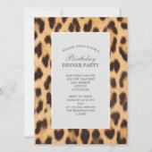 Girl Chic Leopard Print Safari Geburtstagsparty (Rückseite)