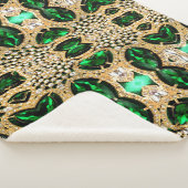 Girl-Chic-Luxus-Goldmedaille smaragdgrüner Kristal Sherpadecke (3/4)