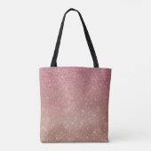 Girl Chic Pink Gold Glitzer Ombre Monogram Tasche (Rückseite)