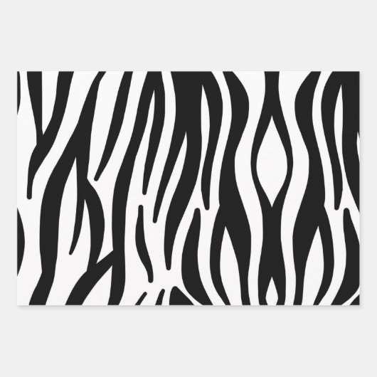 Girl chic Safari Cheetah Print zebra Streifen Geschenkpapier Set (Vorderseite 3)