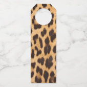 Girl-Chic Wildleopard-Party-Druck-Beifall Flaschenanhänger (Rückseite)