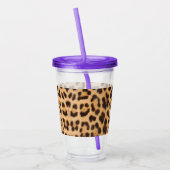Girl-Chic-Wildleoparddruck Acryltrinkbecher (Links)