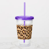 Girl-Chic-Wildleoparddruck Acryltrinkbecher (Rechts)