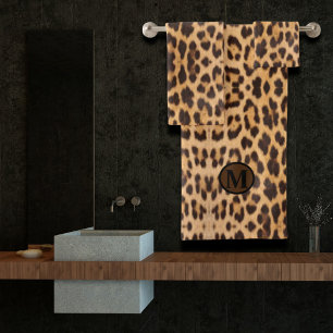 Girl-Chic Wildsafari Leopard-Druck Badhandtuch Set