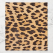 Girl-Chic Wildsafari-Leopardenprint Weinetikett (Einzelnes Label)