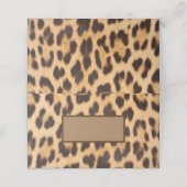 Girl-Chic Wildsafari Party Leopardenprint Platzkarte (Außenseite Aufgefaltet)