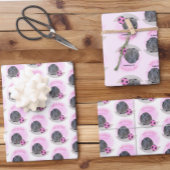 Girl Child Birthday Guinea Pig Pink Soccer Ball Geschenkpapier Set