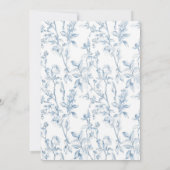 Girl Chinoiserie Kinderkleidung Babydusche Einladung (Rückseite)