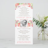 Girl Christening cards Spanisch; Bautismo Español Einladung (Stehend Vorderseite)