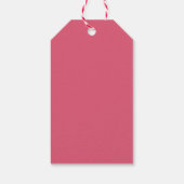 Girl Christening Danke Pink Geschenkanhänger (Rückseite)