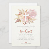 Girl Christening Einladungen als Taufe lädt ein (Vorne/Hinten)